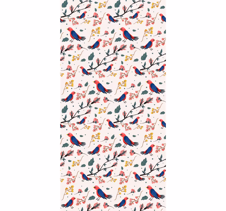 Stores enrouleurs fleurs et plantes motifs oiseaux vifs - TenStickers