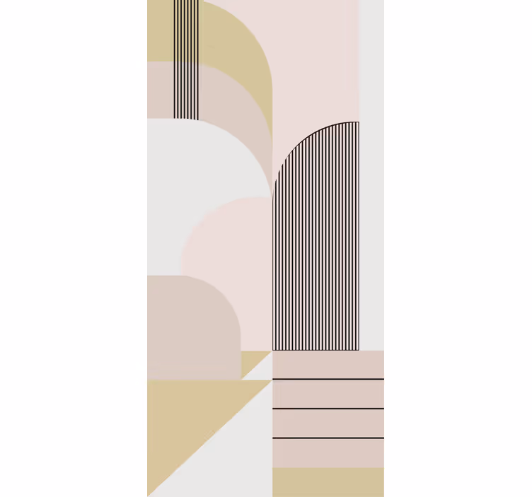 Store enrouleur moderne design courbes géométriques - TenStickers