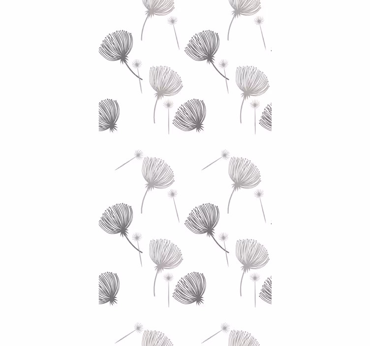 Stores enrouleurs fleurs et plantes motif gris doux - TenStickers
