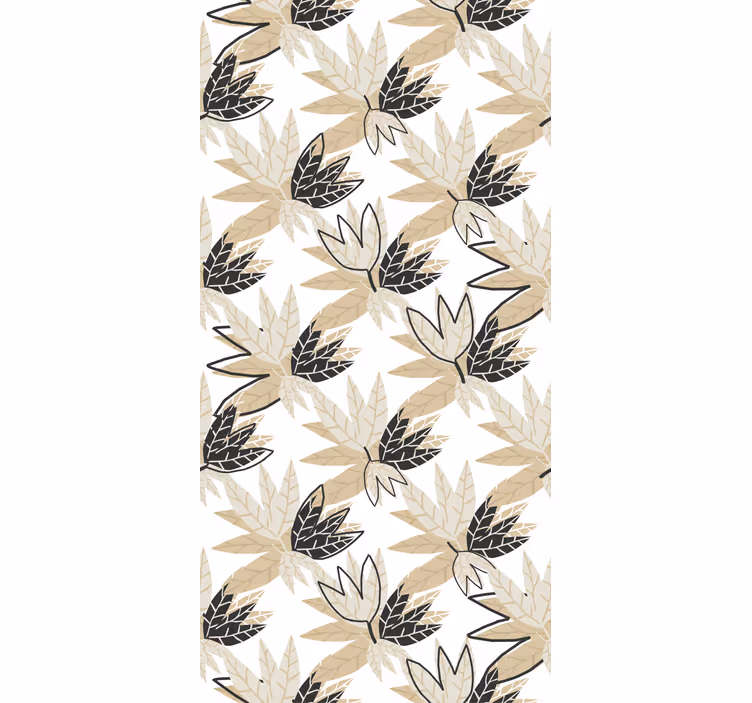Stores enrouleurs fleurs et plantes motif de feuille élégant - TenStickers