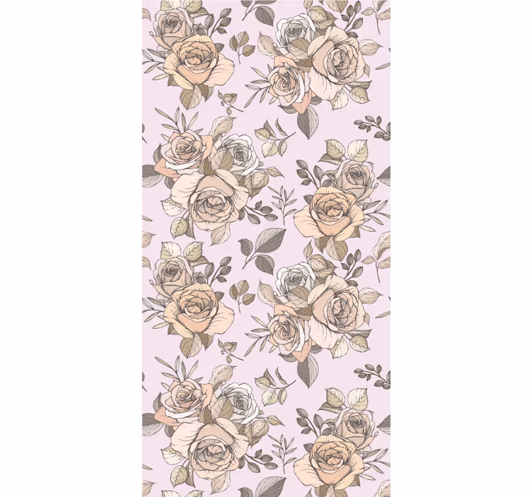 Store enrouleur motif fleur rose gracieuse - TenStickers