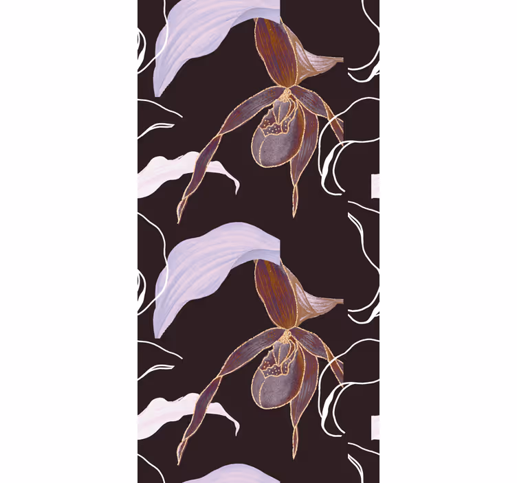 Stores enrouleurs fleurs et plantes motif floral d'orchidée - TenStickers