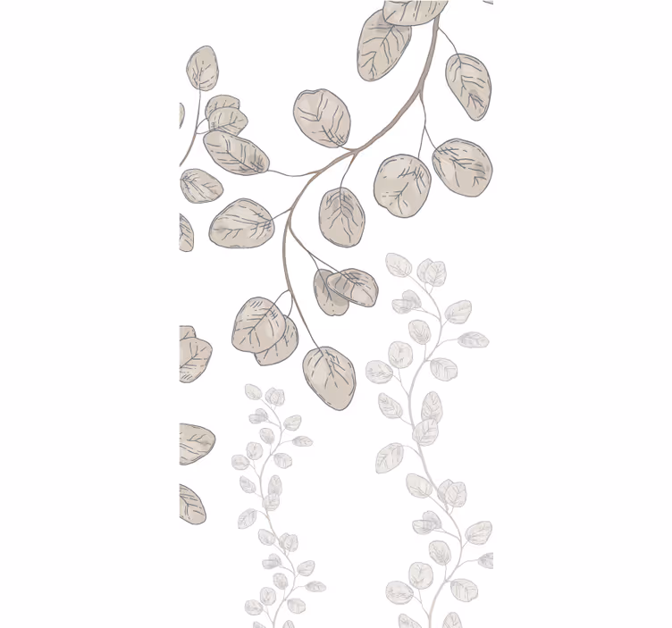 Stores enrouleurs fleurs et plantes motif de feuilles fines - TenStickers