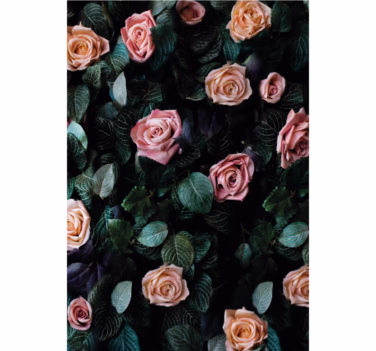 Store enrouleur motif fleur roses réalistes - TenStickers