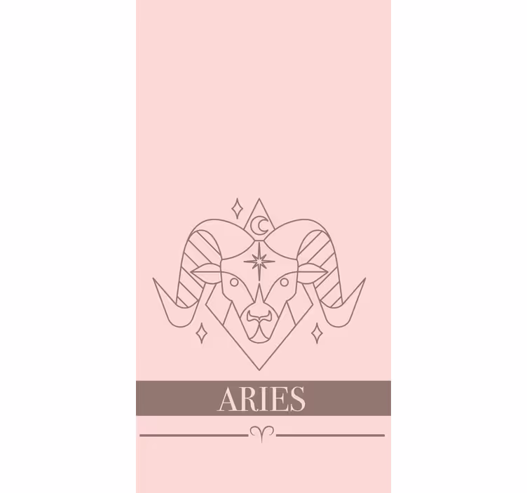 Store enrouleur autres design du signe zodiacal bélier rose - TenStickers