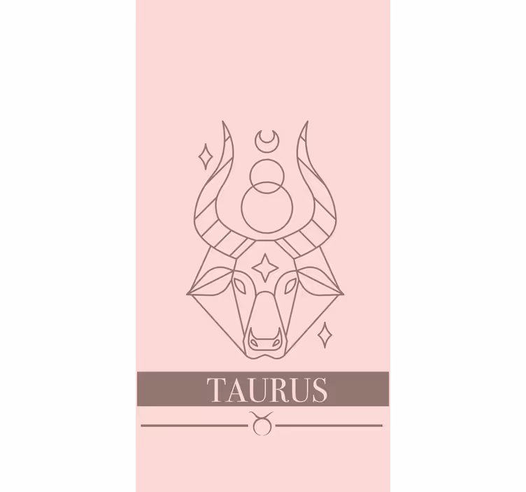 Store enrouleur autres design carte zodiacale taureau rose - TenStickers