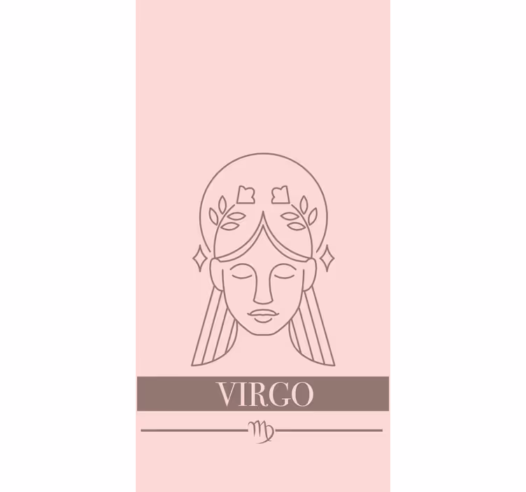 Store enrouleur autres design carte zodiacale vierge rose - TenStickers