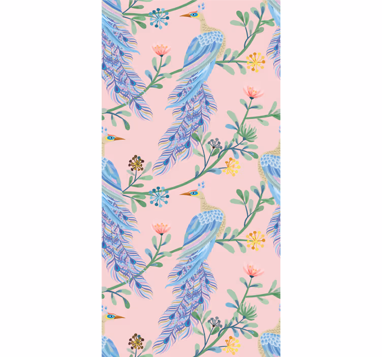 Stores enrouleurs fleurs et plantes design oiseau tropical - TenStickers