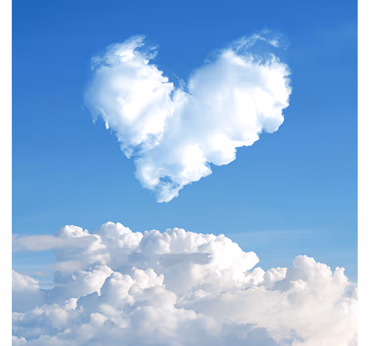 Store enrouleur romantique nuage en forme de coeur - TenStickers