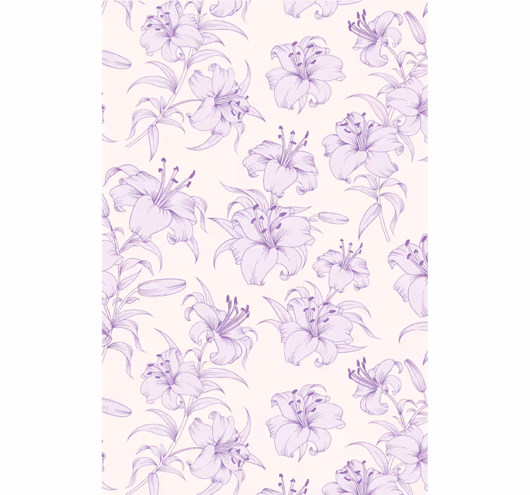 Stores enrouleurs fleurs et plantes motif floral de lys - TenStickers