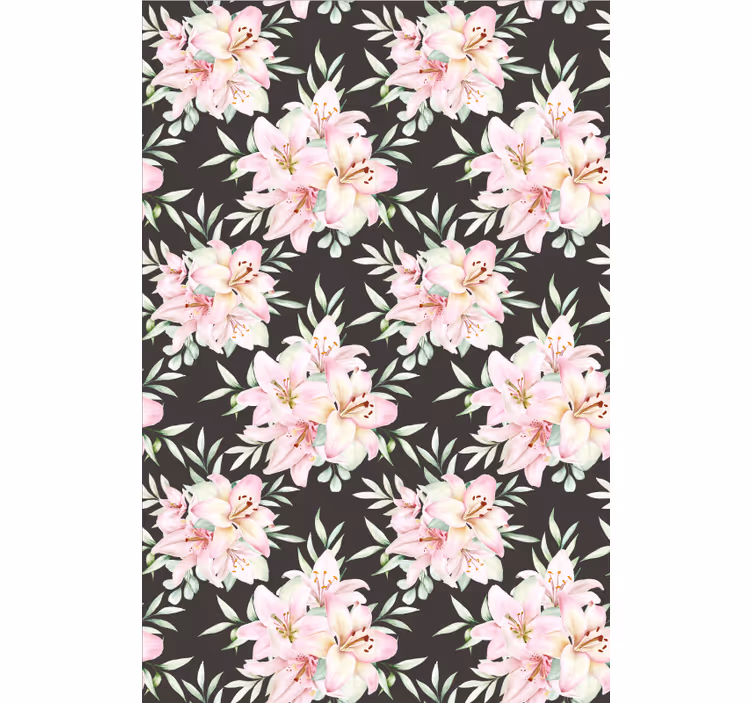 Stores enrouleurs fleurs et plantes motif de lys - TenStickers