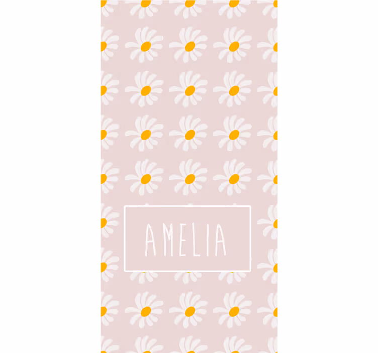 Store enrouleur pour chambre enfant marguerite personnalisée - TenStickers