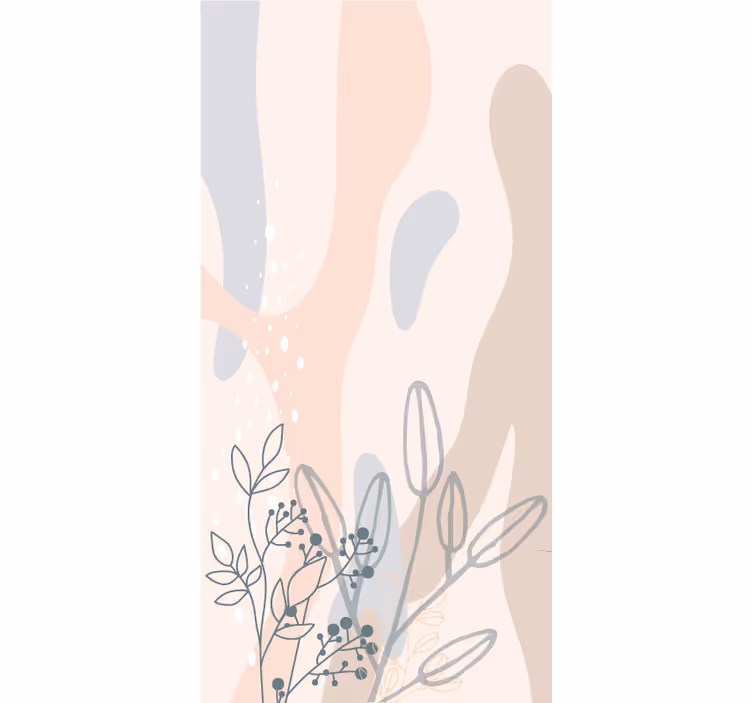 Stores enrouleurs fleurs et plantes silhouette élégante - TenStickers