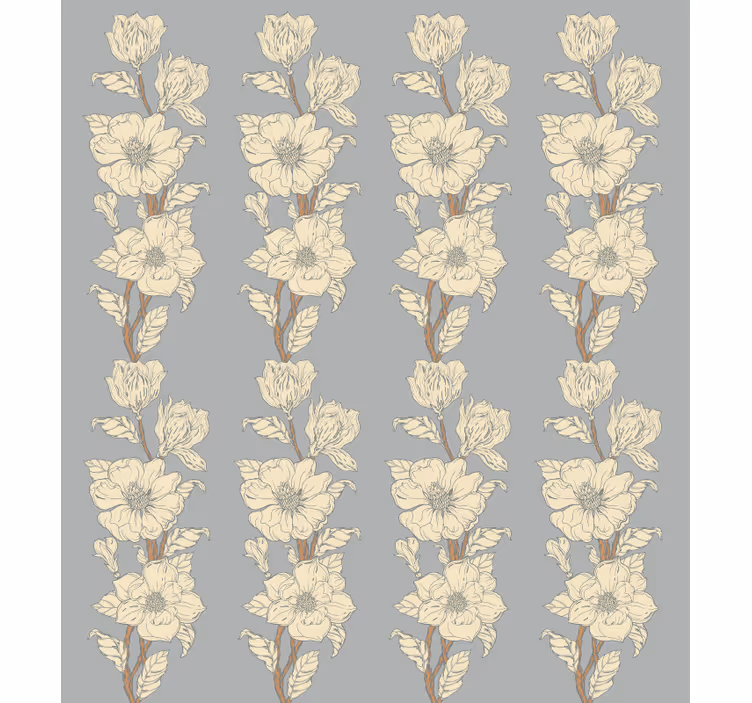 Store enrouleur motif fleur design vertical élégant - TenStickers