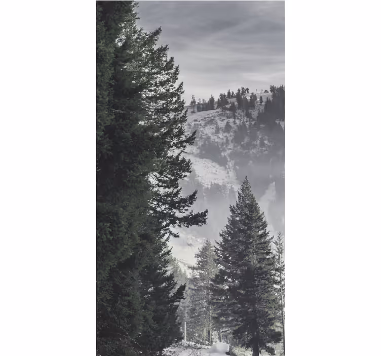 Store enrouleur arbre pins majestueux des montagnes - TenStickers