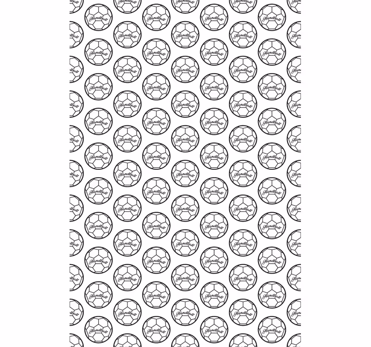 Store enrouleur sport motif handball noir et blanc - TenStickers