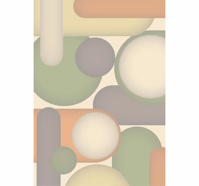 Store enrouleur moderne disposition géométrique des cercles - TenStickers