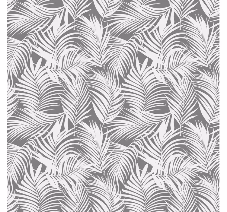 Store salon feuilles de palmier en niveaux de gris - TenStickers