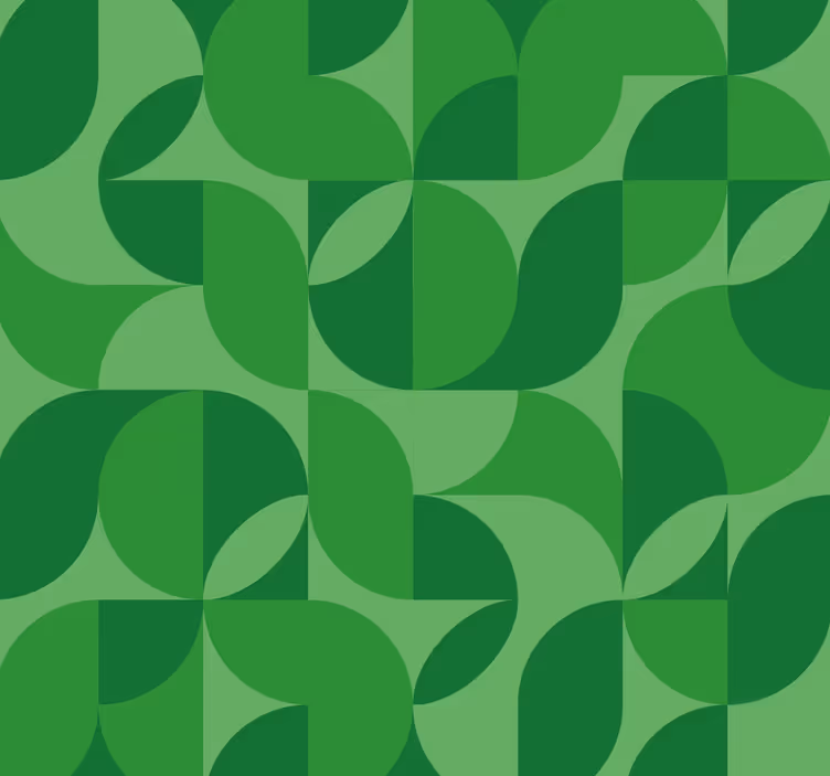 Store vert rétro géométrique - TenStickers