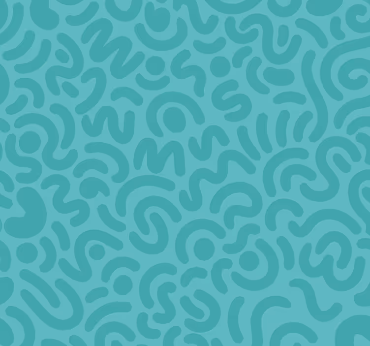 Store turquoise griffonnages abstraits - TenStickers
