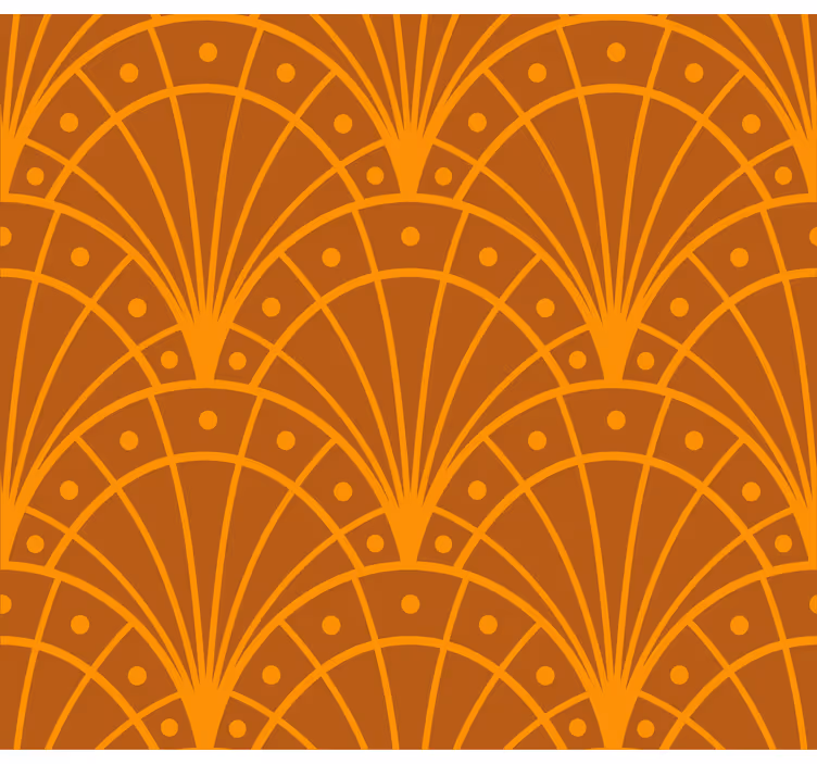 Store salon élégant art déco orange - TenStickers