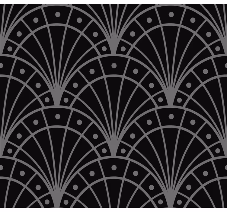 Store salon élégant art déco noir - TenStickers
