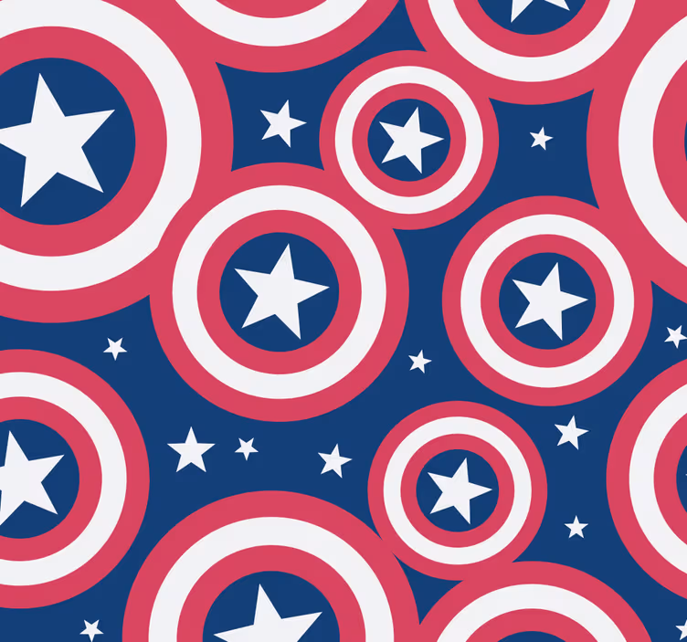 Store de super-héros bouclier arrondi américain - TenStickers