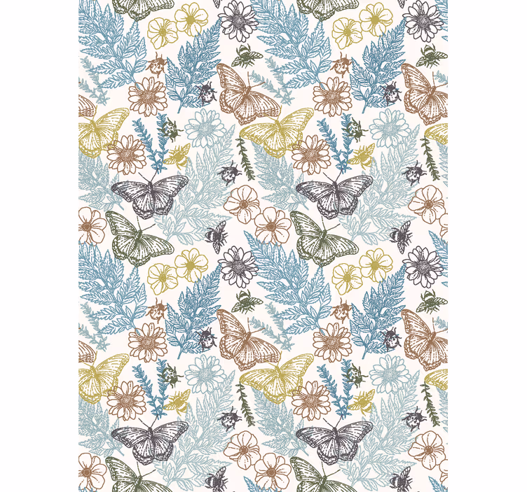 Store papillon papillons floraux - TenStickers