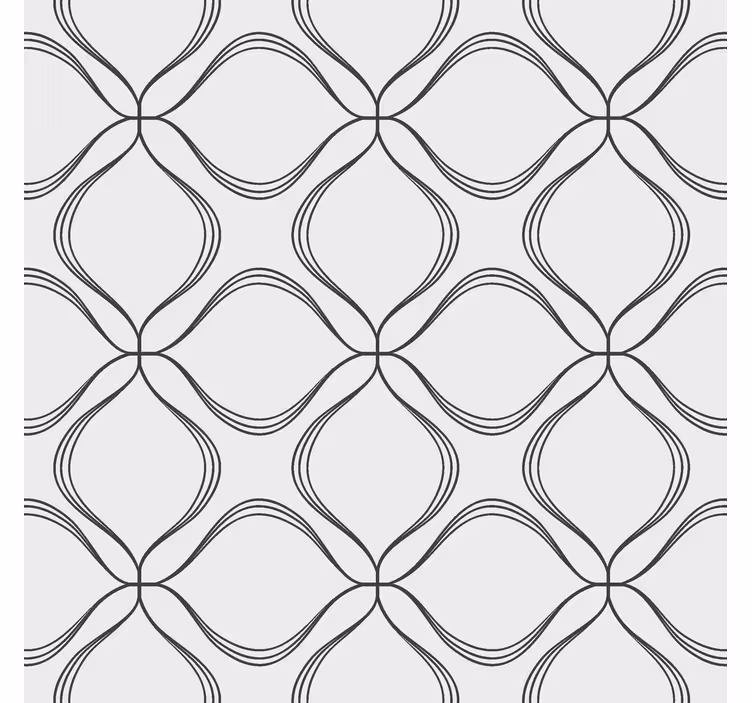 Store moderne motif abstrait de feuilles croisées - TenStickers