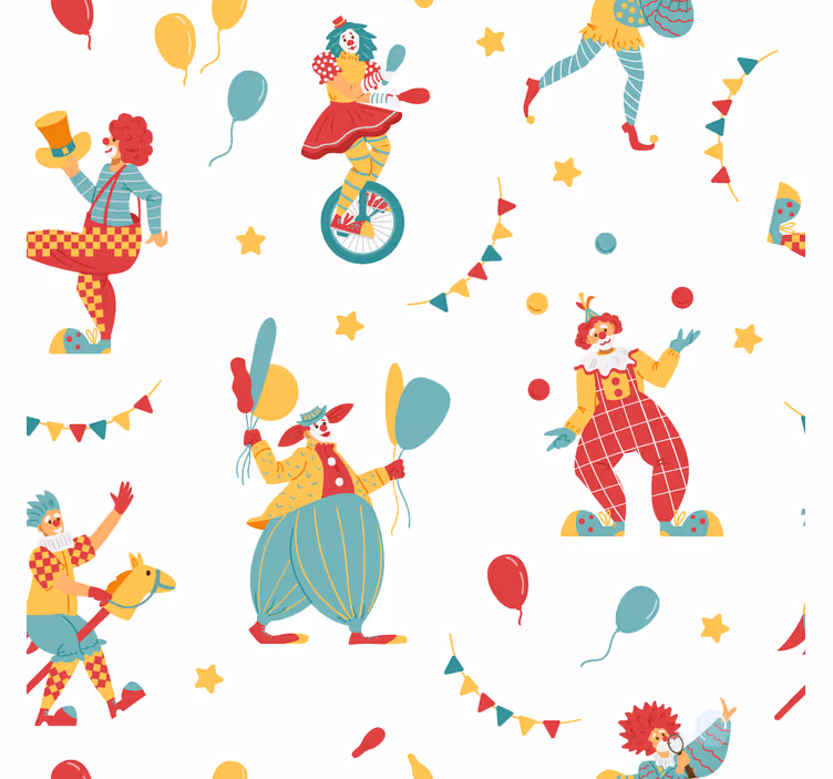 Store amusants clowns avec des ballons - TenStickers