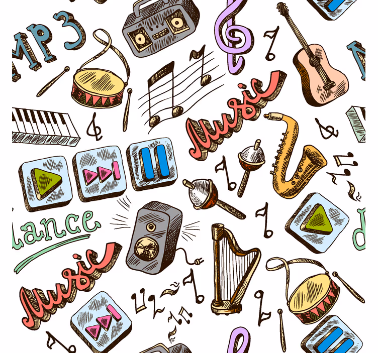 Store amusants modèle de musique - TenStickers