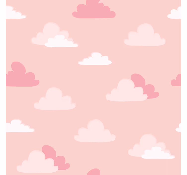 Store nuages motif rose et blanc - TenStickers