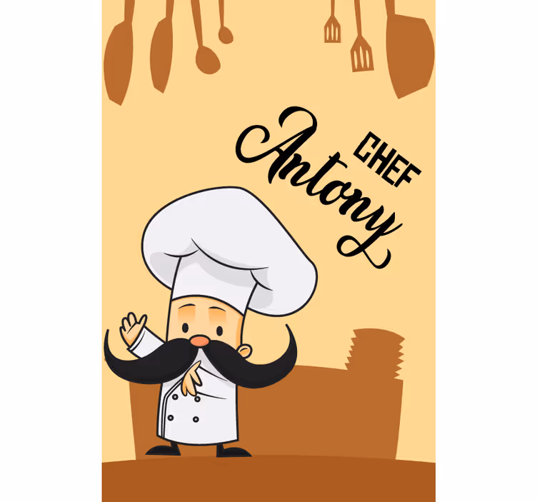 Store enrouleur cuisine chef personnalisé - TenStickers