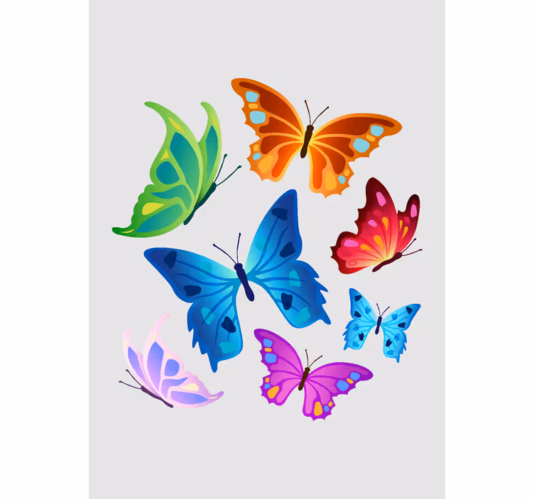 Store papillon grandes ailes colorées - TenStickers