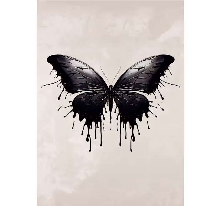 Store papillon grandes ailes noires - TenStickers