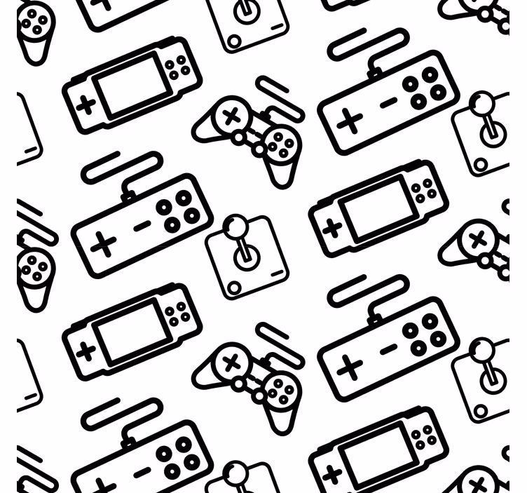 Store enrouleur geek contrôleurs minimalistes - TenStickers