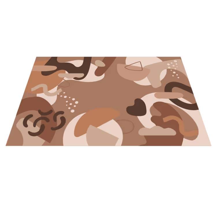 Set de table moderne formes abstraites mocha mousse - TenStickers