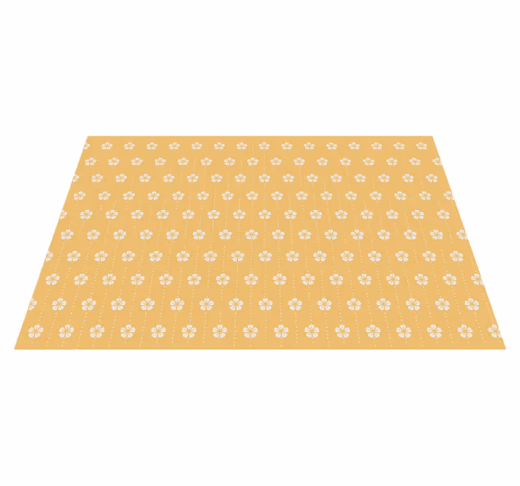 sets de table fleurs blanches fleurs jaunes - TenStickers