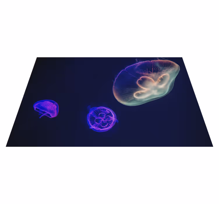 Set de table avec prénom thème méduse colorée - TenStickers