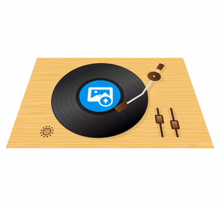 Set de table original art mural disque vinyle - TenStickers