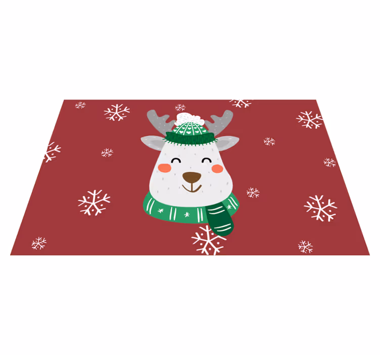 Set de table cerf de noël et flocons - TenStickers