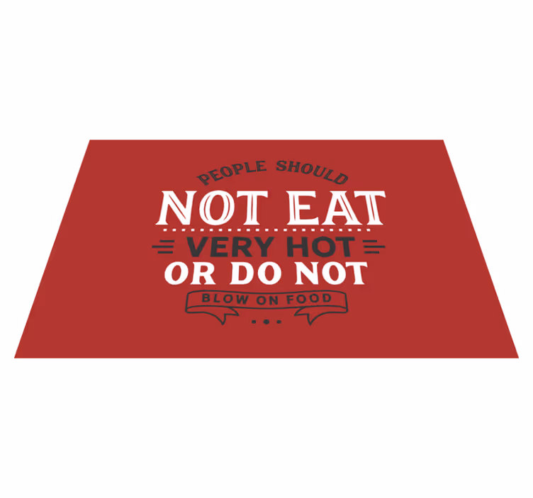 Set de table citation message d'alimentation saine - TenStickers