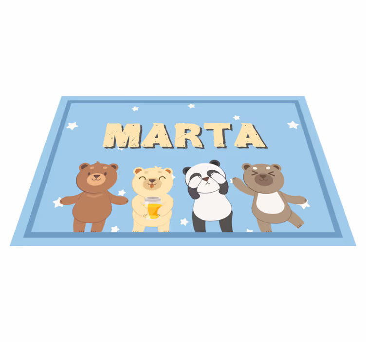 Sets de table enfants Ours personnalisables - TenStickers