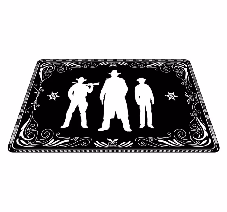 Set de table Silhouettes de cow-boy - TenStickers