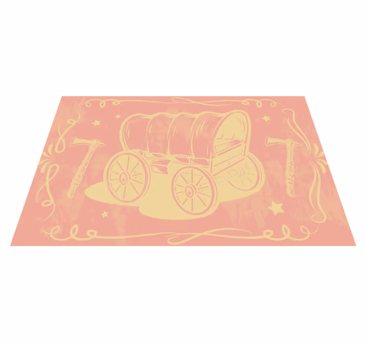 Set de table original illustration de wagon vintage - TenStickers
