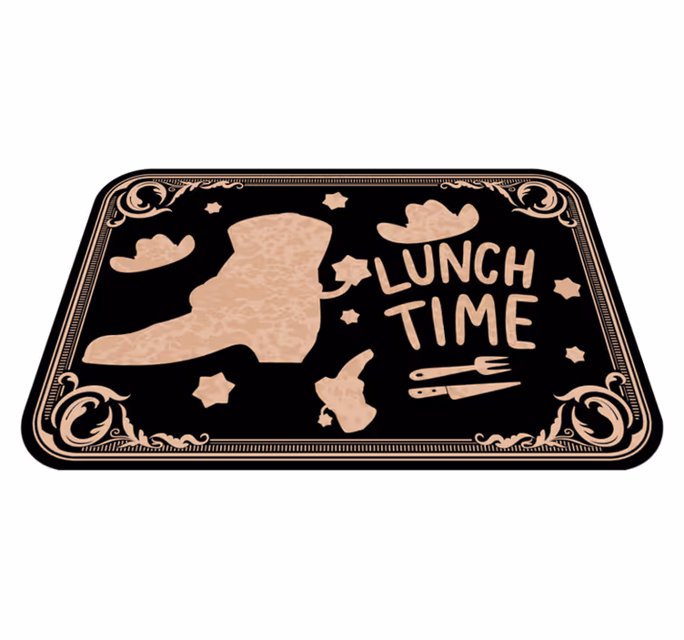 Set de table citation heure du déjeuner western - TenStickers
