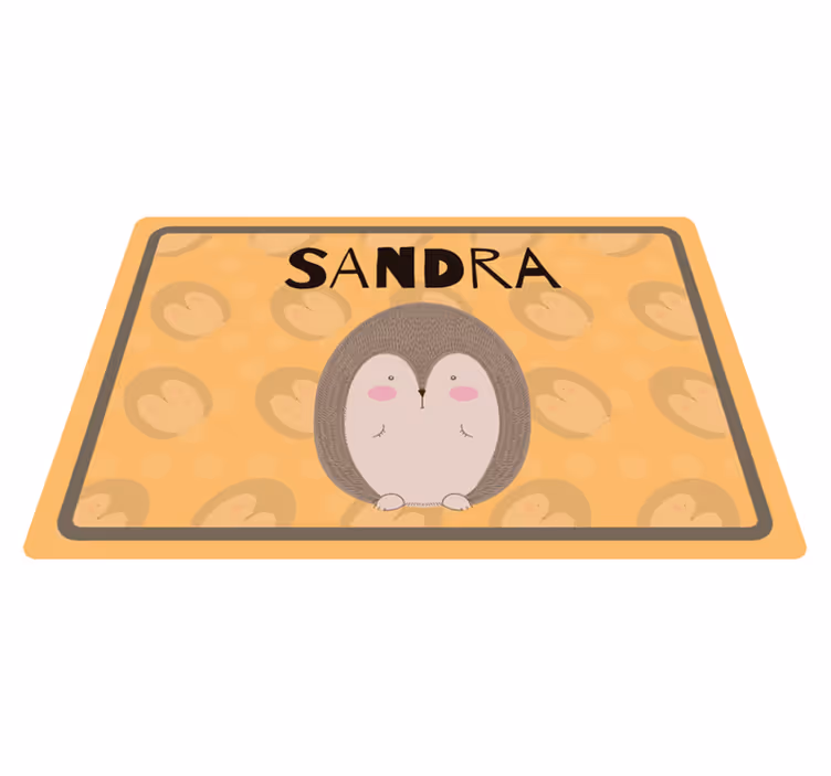 Set de table hérisson avec prénom - TenStickers