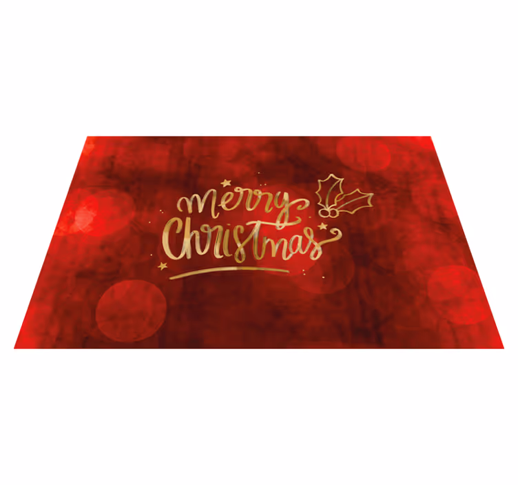 set de table noel Joyeux noël en rouge - TenStickers