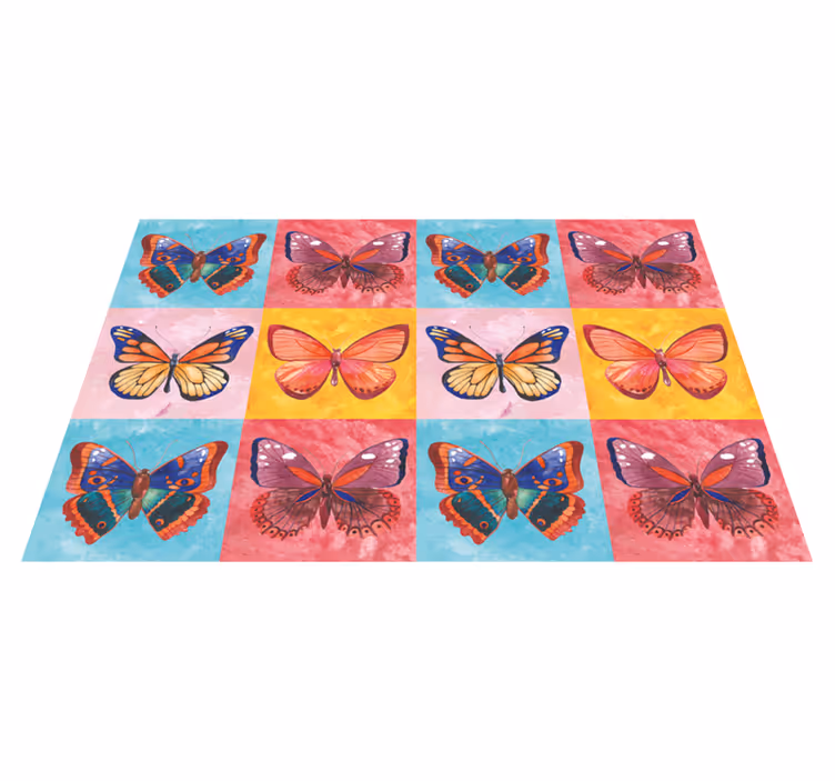 set de table papillon Carrelage coloré - TenStickers