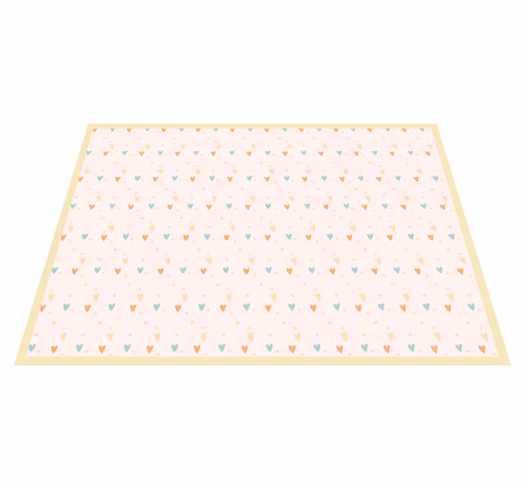 Set de table enfant fond à motifs coeurs - TenStickers